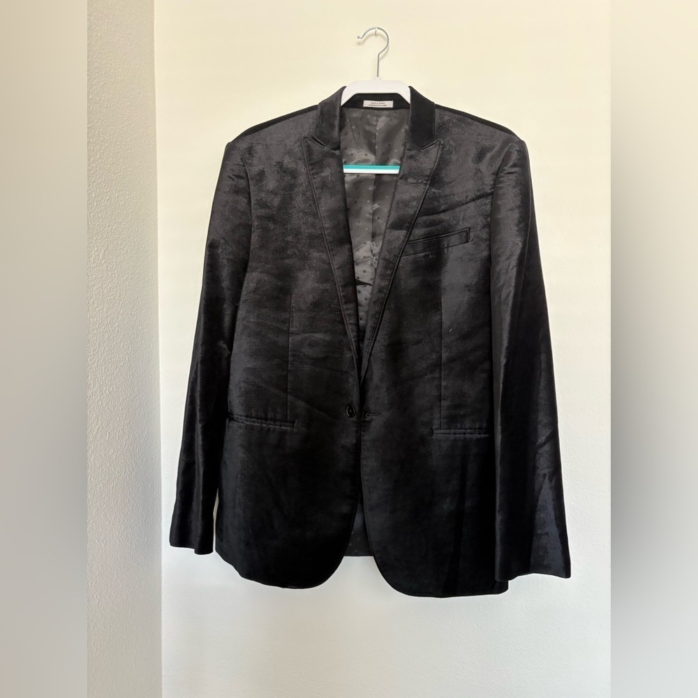 Express Black Velvet Jacket - Picture 1 of 6